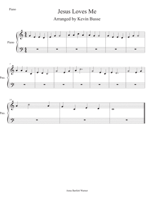 Book cover for Jesus Loves Me (Easy key of C) - Piano