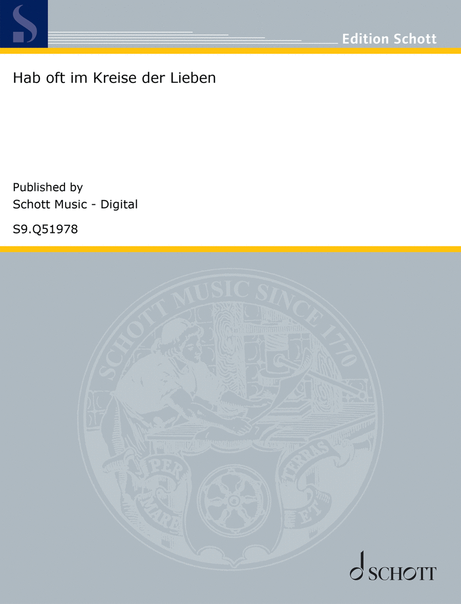 Hab oft im Kreise der Lieben Piano Solo scores gallery preview page 1