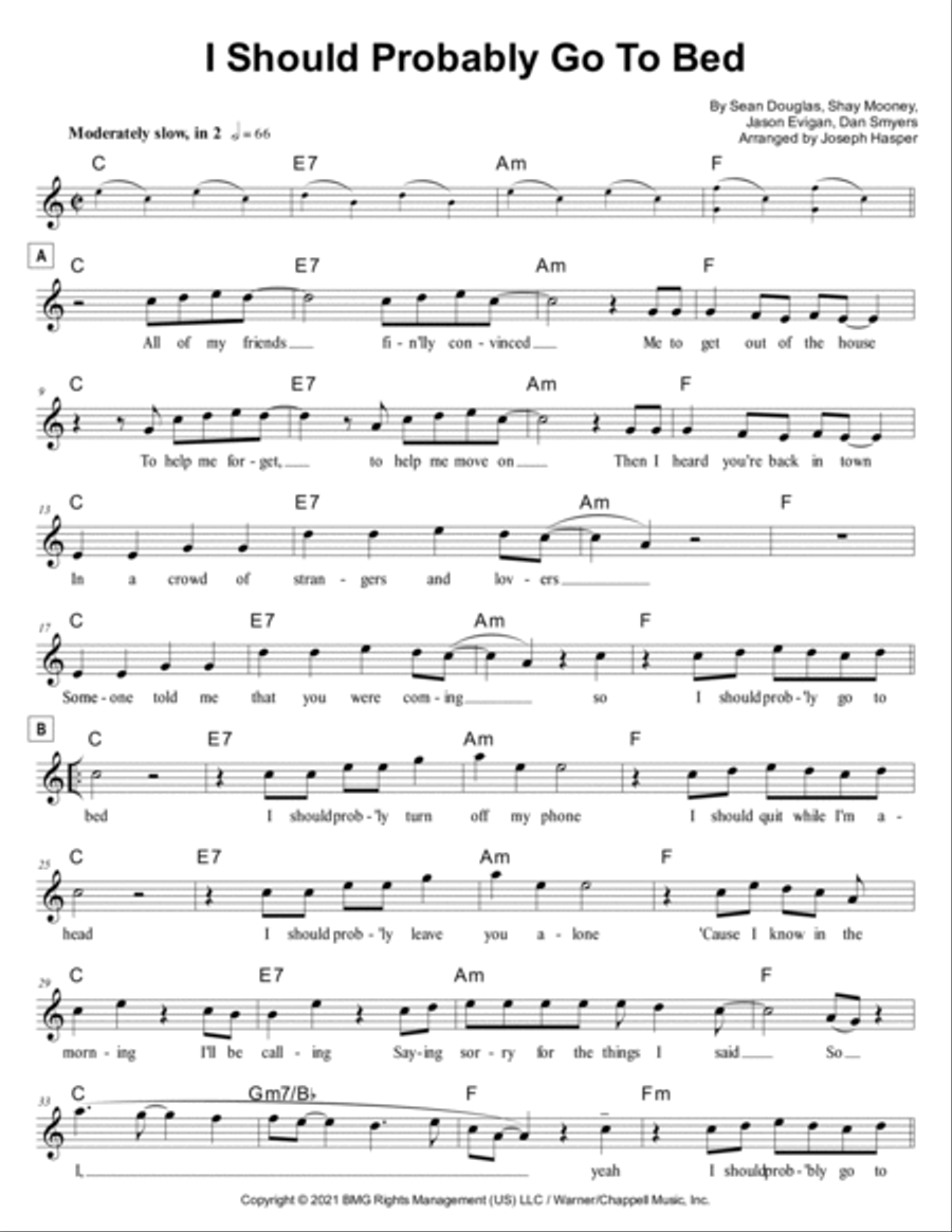 Dan and shay i should probably go to bed lyrics discount