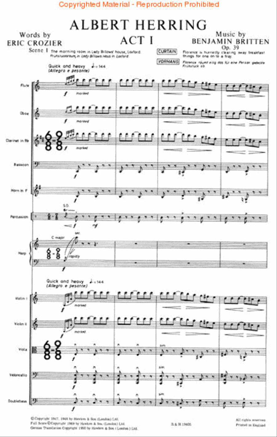Albert Herring, Op. 39 Orchestra scores gallery preview page 2