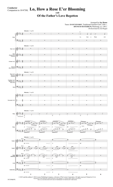 Lo, How a Rose E'er Blooming - Orchestral Score and CD with Printable Parts