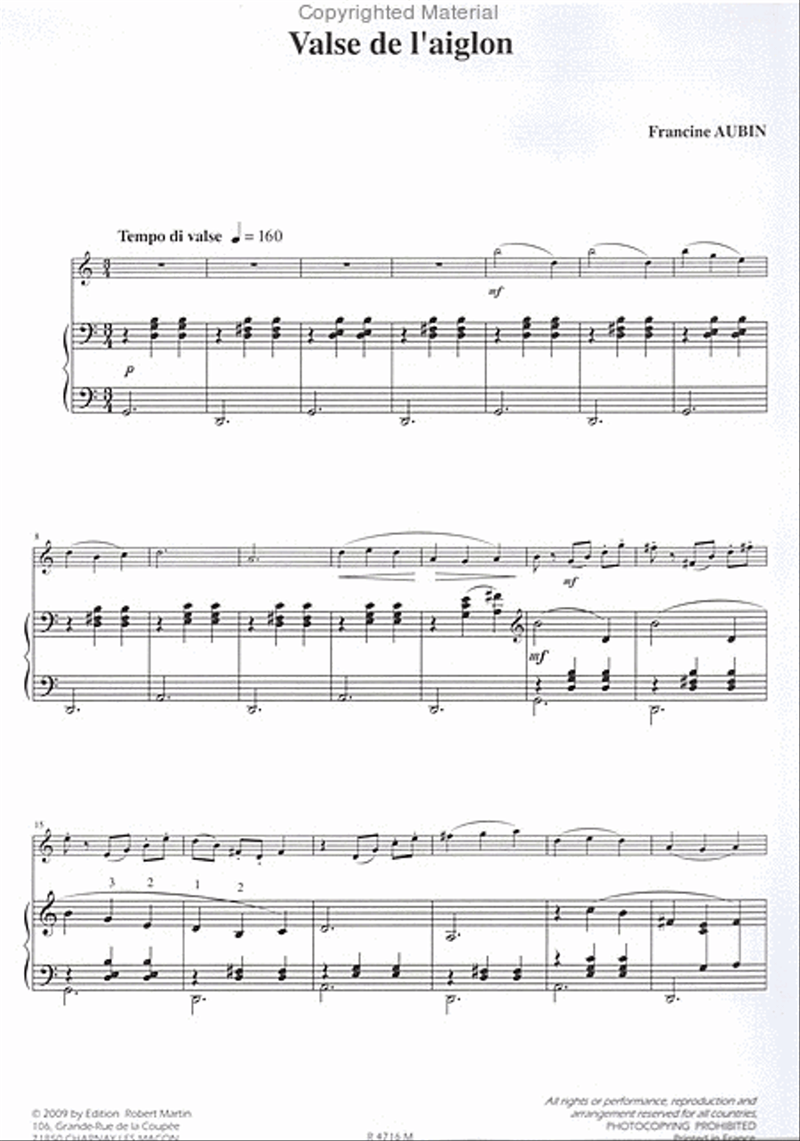 Valse de l'aiglon Piano Accompaniment scores gallery preview page 2