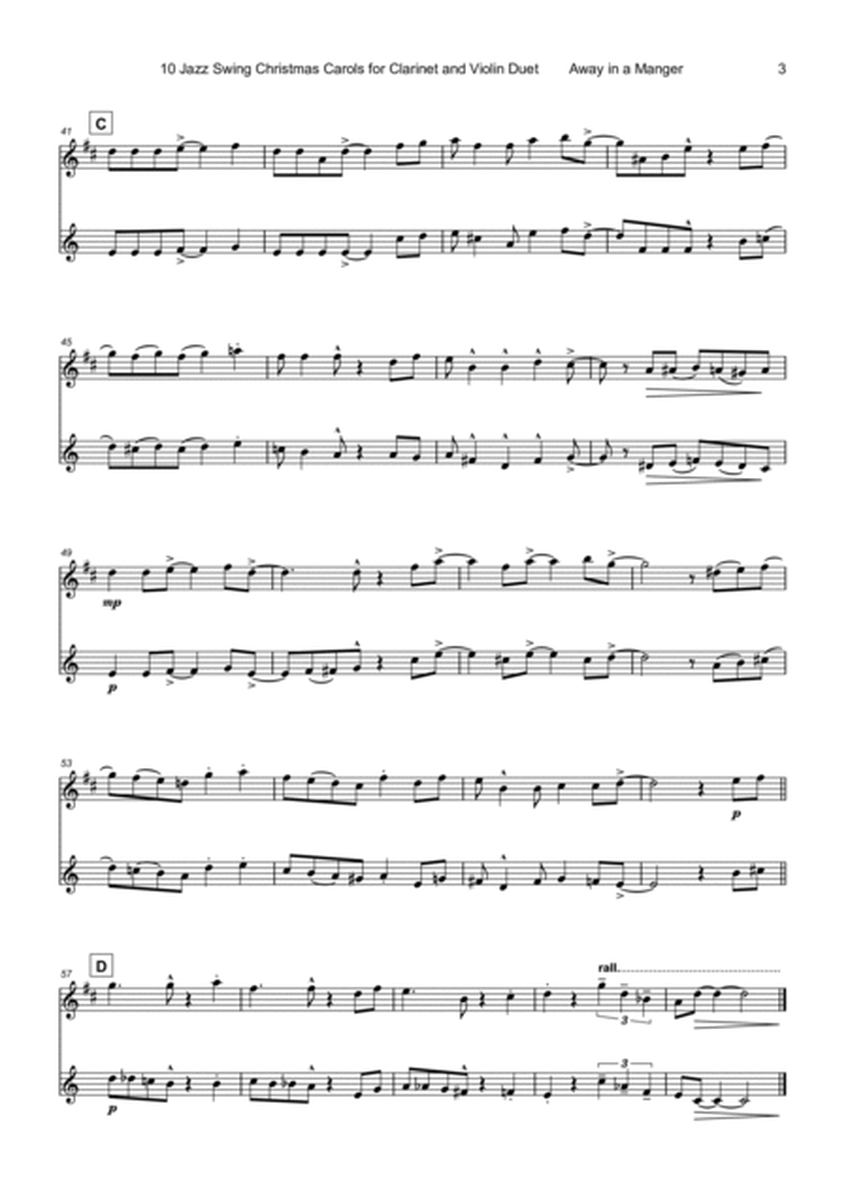 10 Jazz Swing Carols for Clarinet and Violin Duet