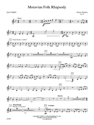 Moravian Folk Rhapsody: 2nd F Horn