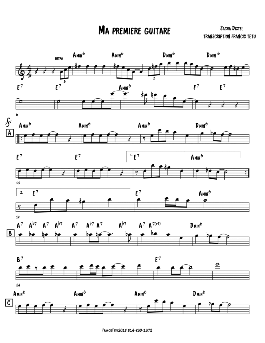 Ma première Guitare Jazz Ensemble scores gallery preview page 1