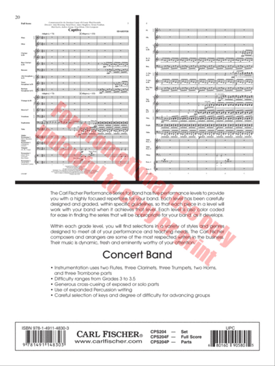 Happy Birthday Theme and Variations Concert Band scores gallery preview page 21