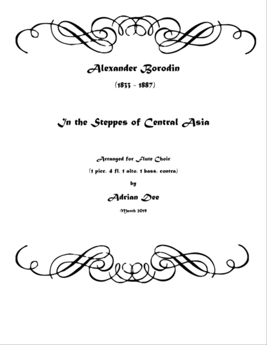 In the Steppes of Central Asia Flute Choir scores gallery preview page 1