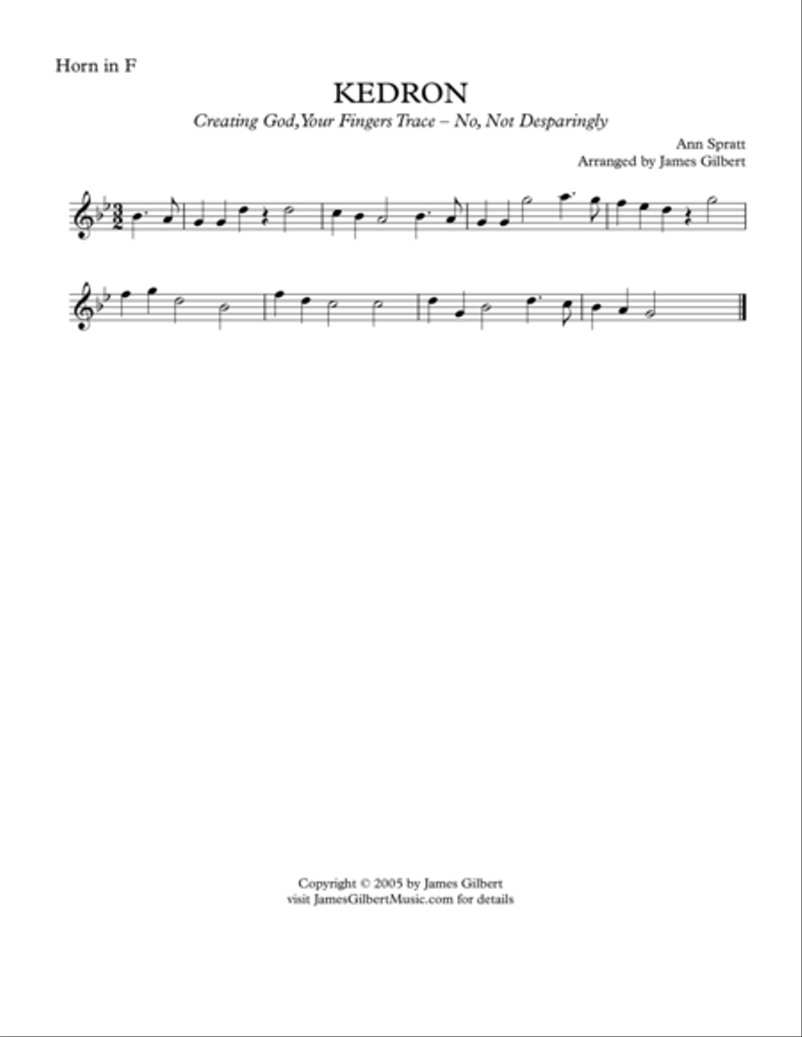 KEDRON (Creating God, Your Fingers Trace) Small Ensemble scores gallery preview page 6
