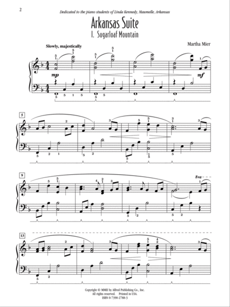 Arkansas Suite Arkansas Suite Piano Solo scores gallery preview page 2
