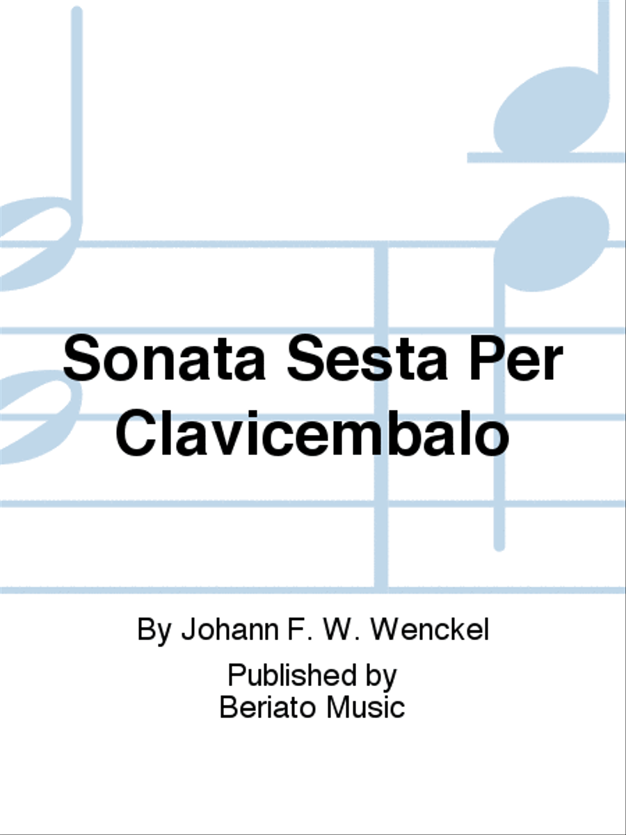 Sonata Sesta Per Clavicembalo Harpsichord scores gallery preview page 1