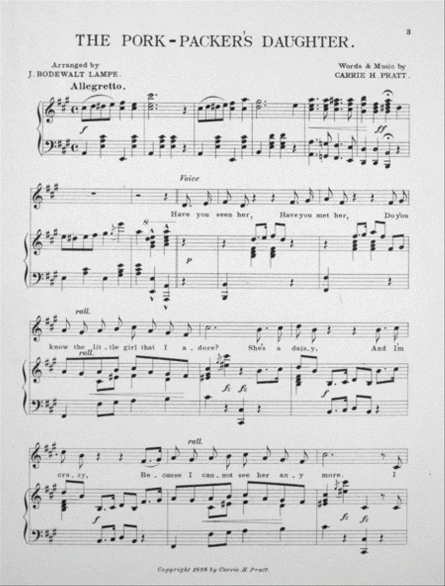 The Pork-Packer's Daughter Voice scores gallery preview page 2
