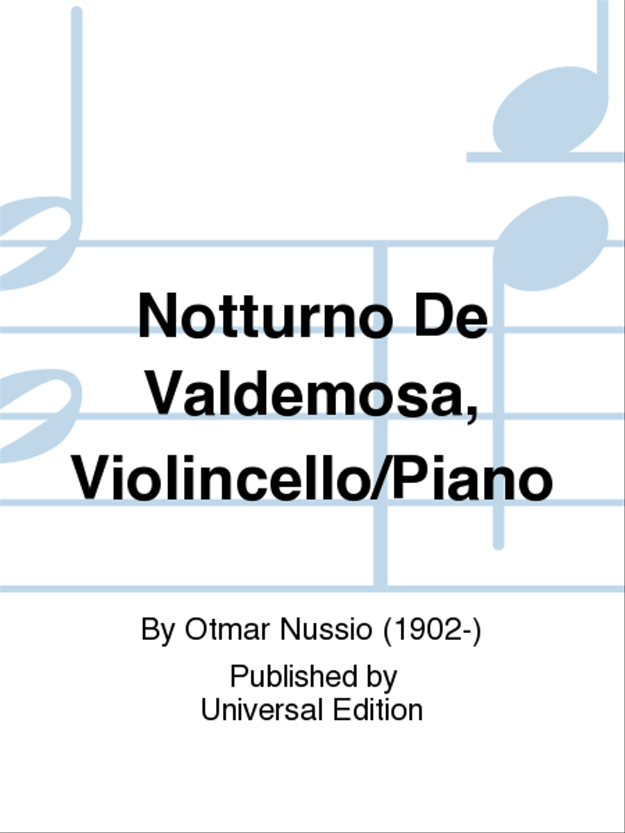 Notturno De Valdemosa, Violincello/Piano Piano Trio scores gallery preview page 1