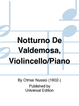 Notturno De Valdemosa, Violincello/Piano