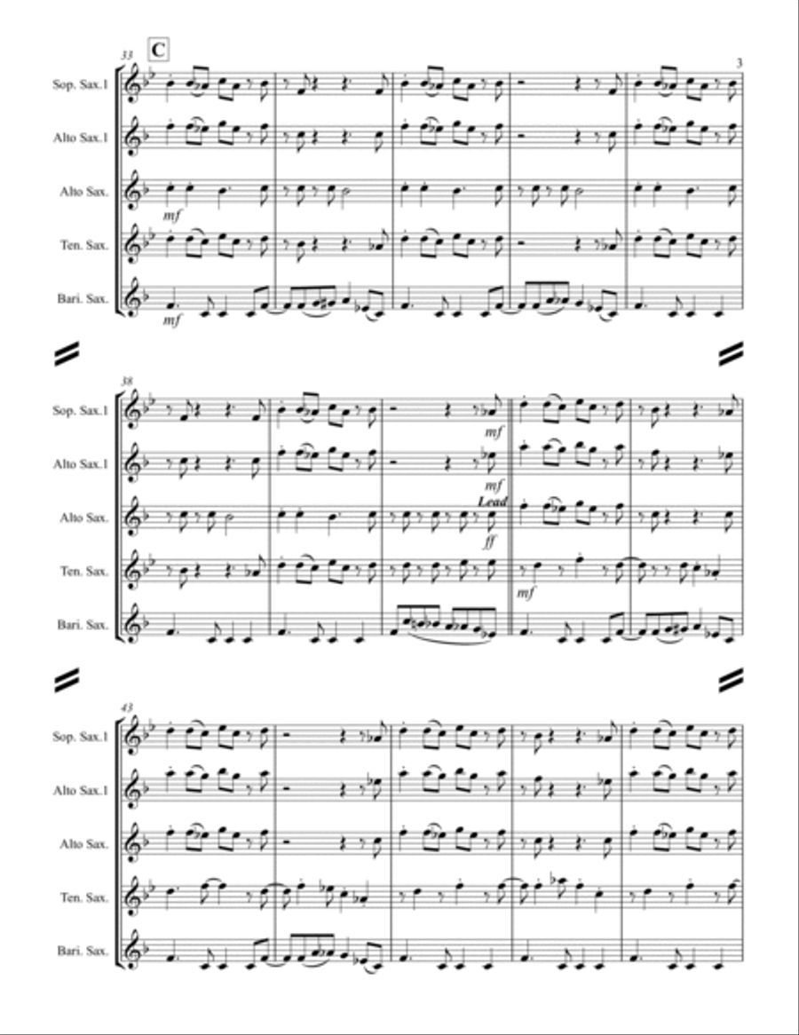 Tequila Saxophone Quartet scores gallery preview page 4