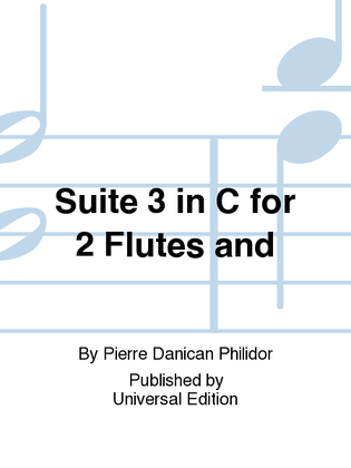 Book cover for Suite 3 In C for 2 Flutes And