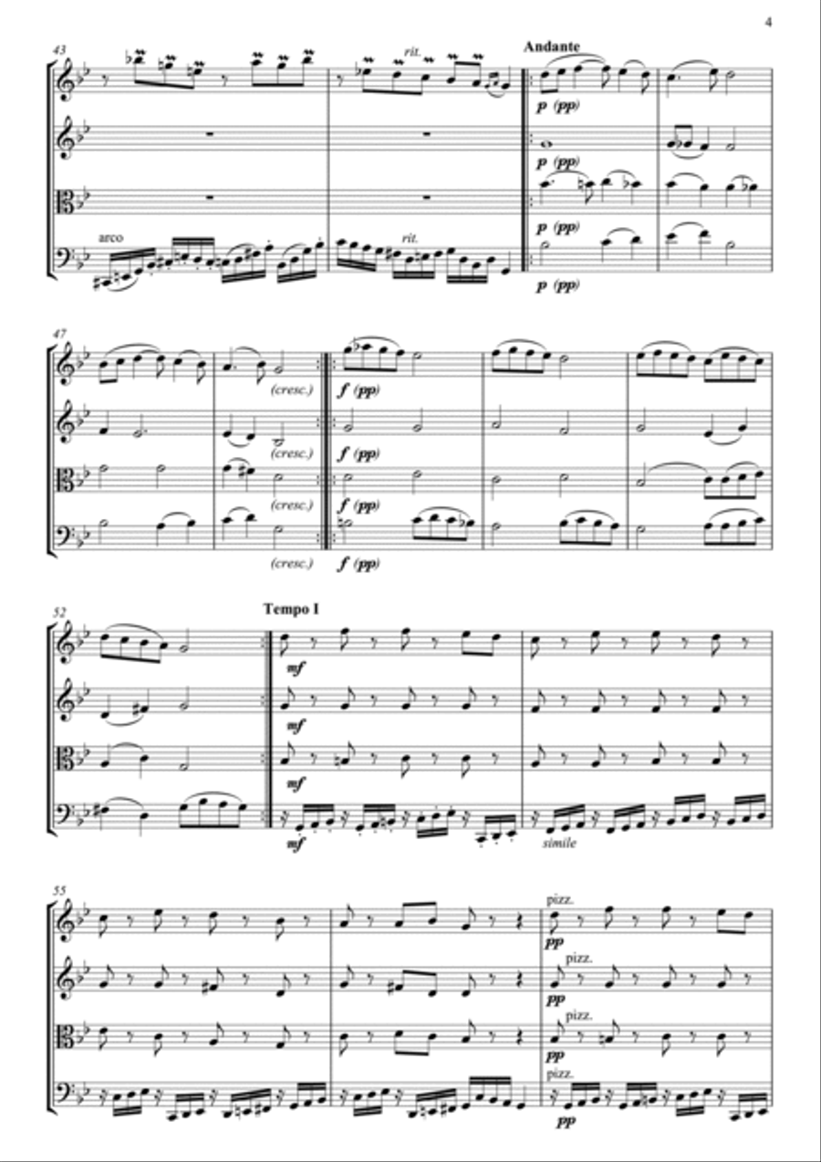 Passacaglia String Quartet scores gallery preview page 5