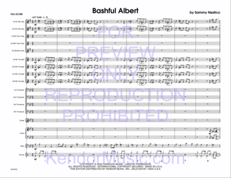 Bashful Albert Jazz Ensemble scores gallery preview page 2