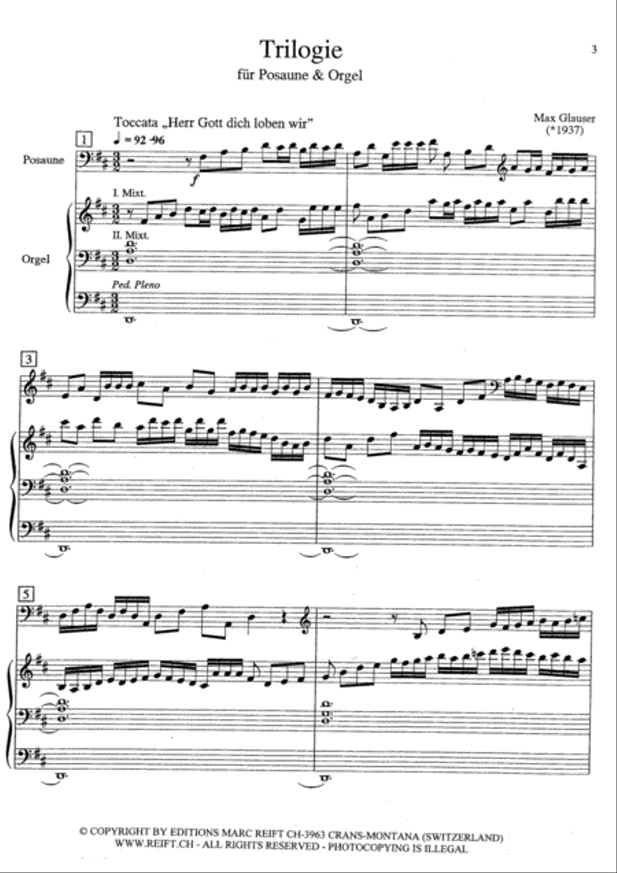 Trilogie Trombone scores gallery preview page 5