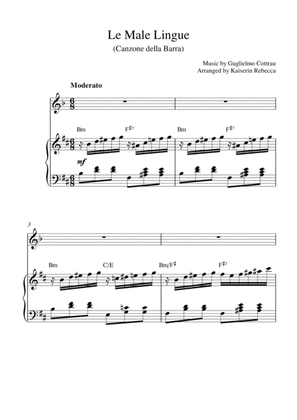 Le Male Lingue (Canzone della Barra/ Song of Barra) (clarinet in A solo and piano accompaniment)