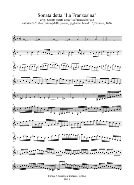 4 Sonate e 2 Canzoni per violino e b.c. (Dresden, 1626-1628)