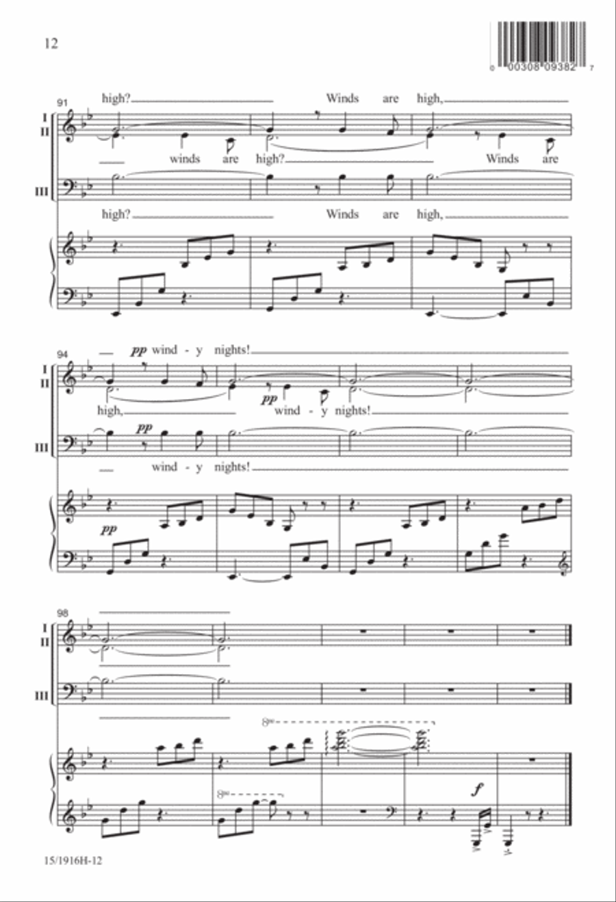 Windy Nights 3-Part scores gallery preview page 13