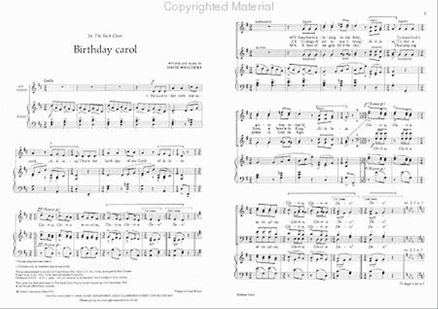 Birthday Carol Birthday Carol 4-Part scores gallery preview page 2