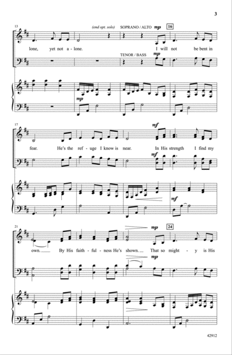 Alone Yet Not Alone (from the film Alone Yet Not Alone) 4-Part scores gallery preview page 2