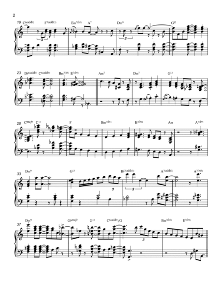 Fly Me To The Moon Piano Solo scores gallery preview page 2