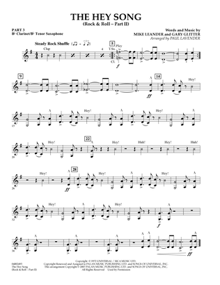 The Hey Song (Rock & Roll Part II) (Flex-Band) - Pt.3 - Bb Clarinet/Tenor Sax
