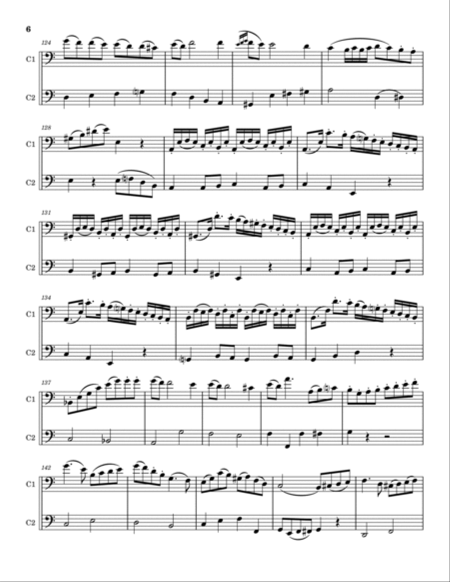Cello Sonata Op. 43 No. 2 String Duet scores gallery preview page 6
