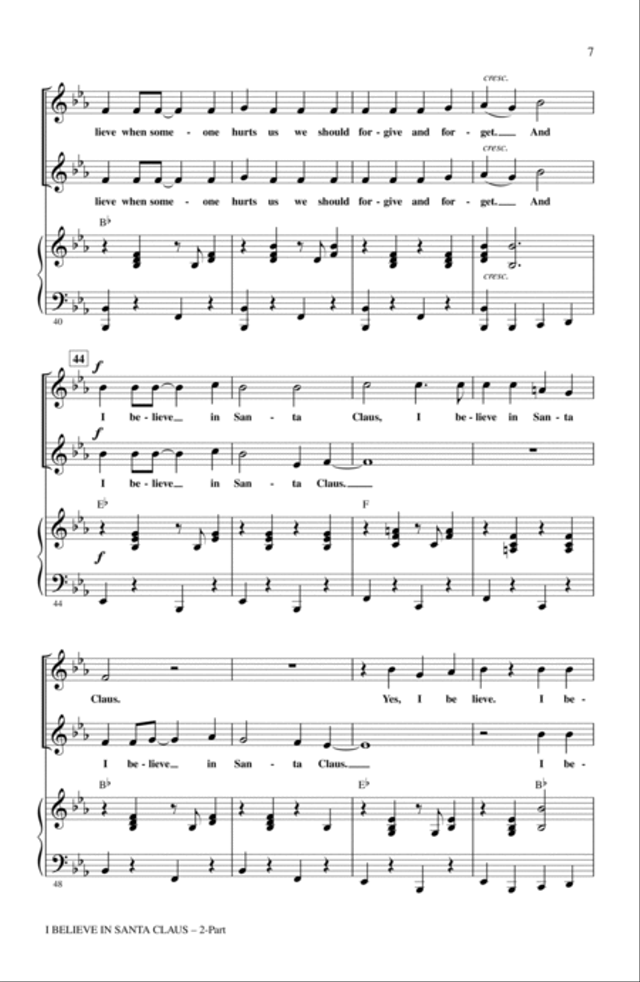 I Believe In Santa Claus 2-Part scores gallery preview page 5