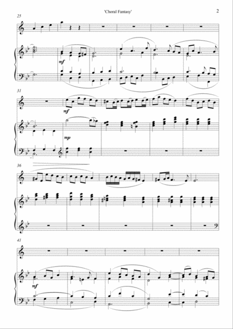 Choral Fantasy Trumpet Solo scores gallery preview page 3