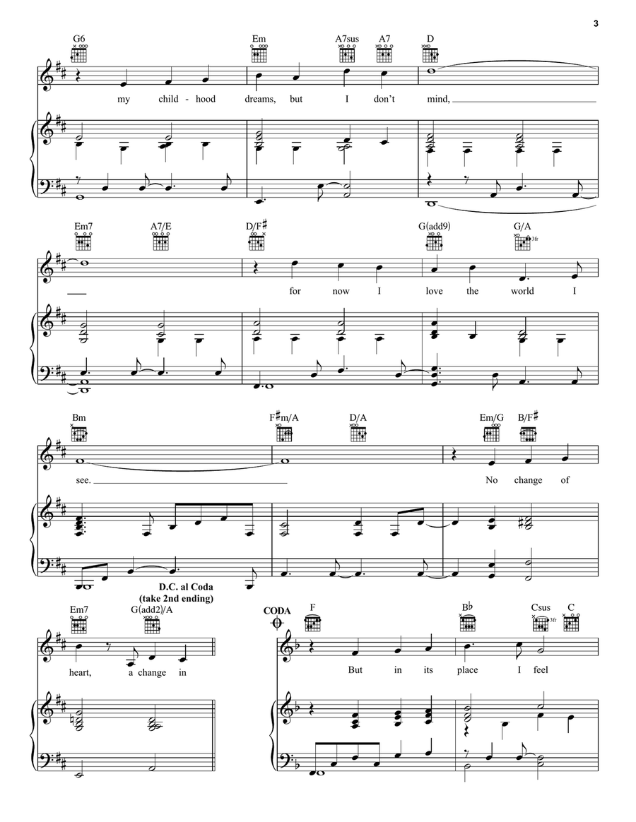 A Change In Me (from Beauty and the Beast: The Musical) Guitar scores gallery preview page 3