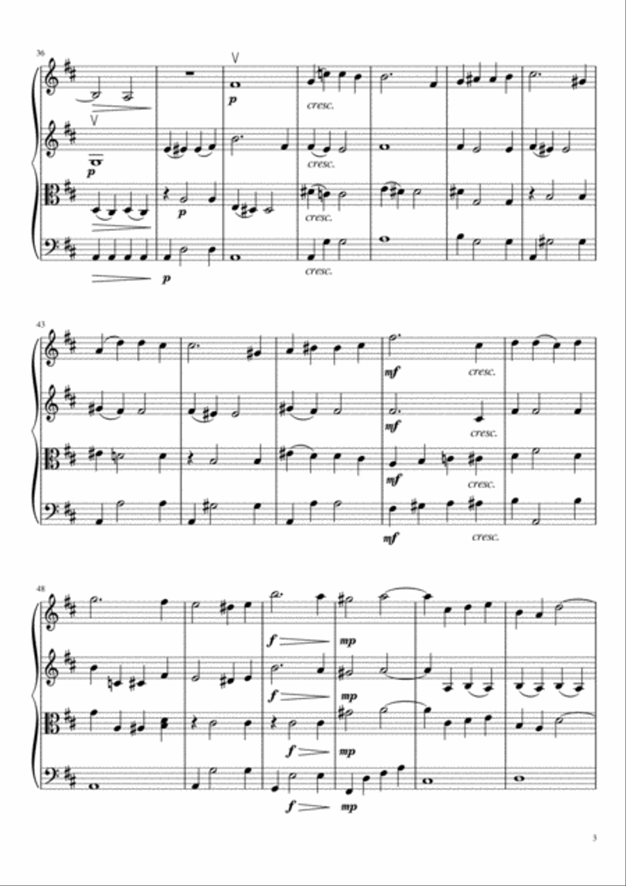 Love Theme from Romeo and Juliet String Quartet scores gallery preview page 4