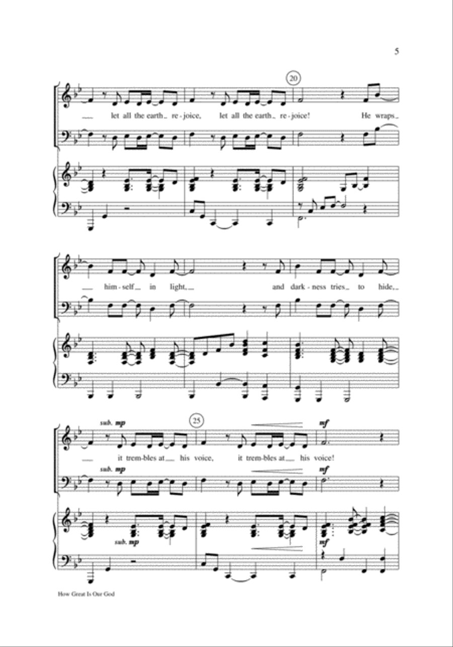 How Great Is Our God 4-Part scores gallery preview page 4