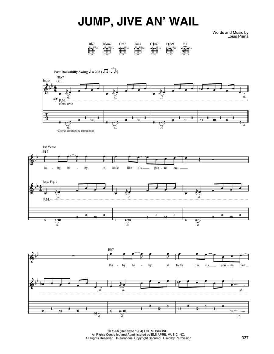 Jump, Jive An' Wail Acoustic Guitar scores gallery preview page 1