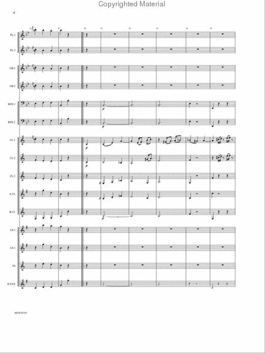 Menuetto, Symphony 85 Concert Band scores gallery preview page 4