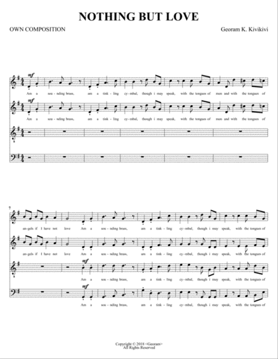 Nothing but love Small Ensemble scores gallery preview page 1