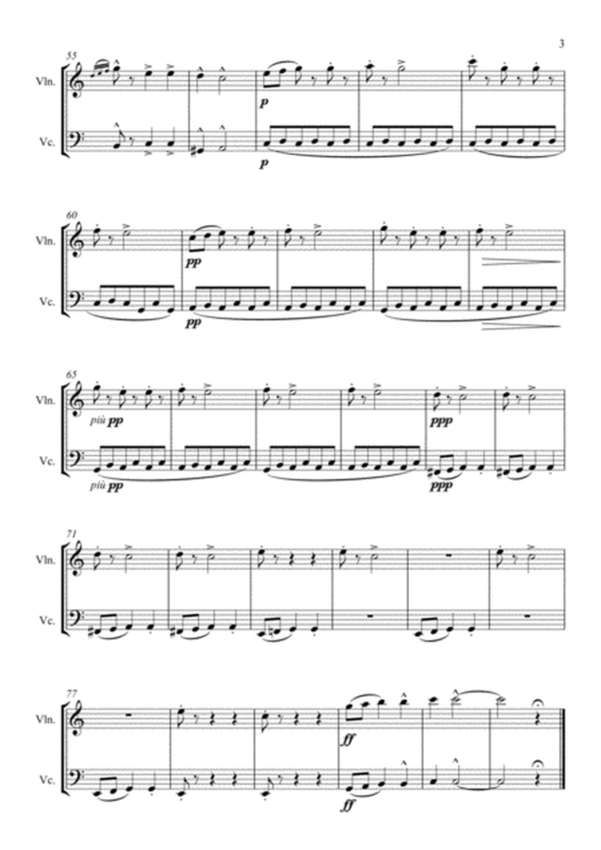Slavonic Dance No. 1 Op. 46 arranged for String Duet image number null