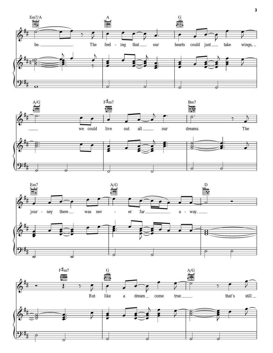 Remember The Magic (Theme Song) Piano, Vocal, Guitar scores gallery preview page 3