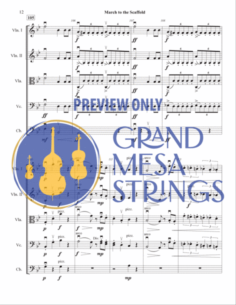March to the Scaffold March to the Scaffold String Orchestra scores gallery preview page 13
