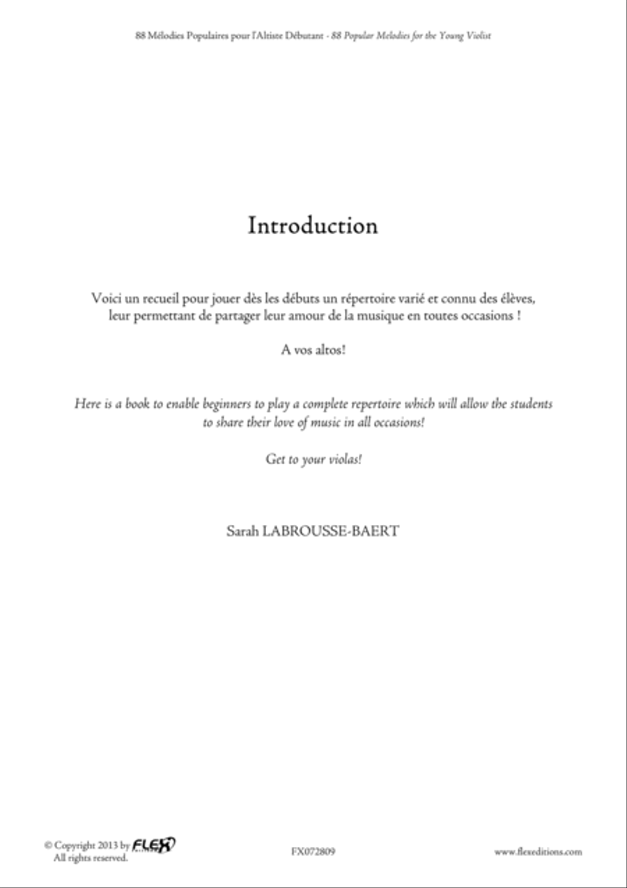88 Popular Melodies for the Young Violist Viola Solo scores gallery preview page 2