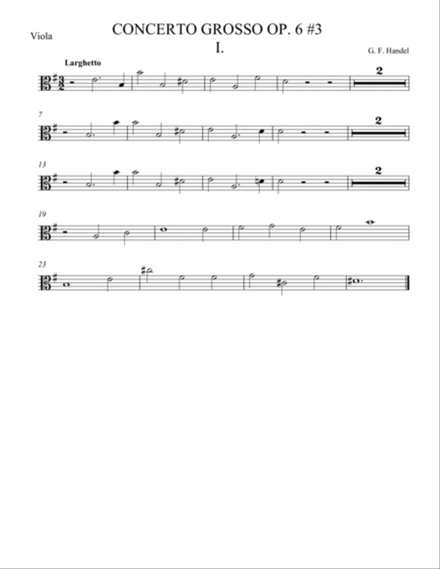 Concerto Grosso Op. 6 #3 Movement I String Orchestra scores gallery preview page 3