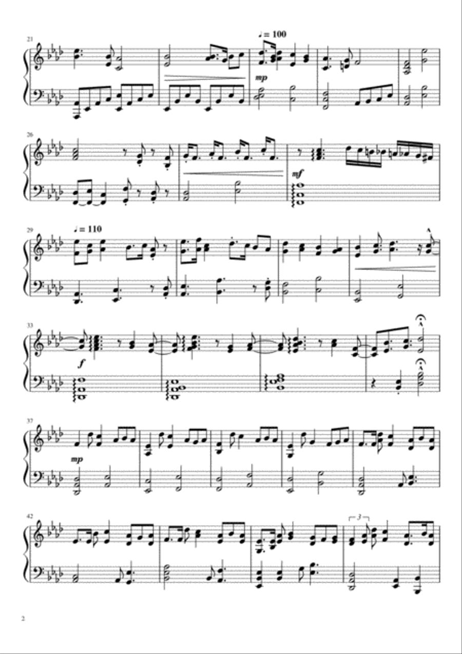 Tranquille Tranquille Piano Solo scores gallery preview page 2