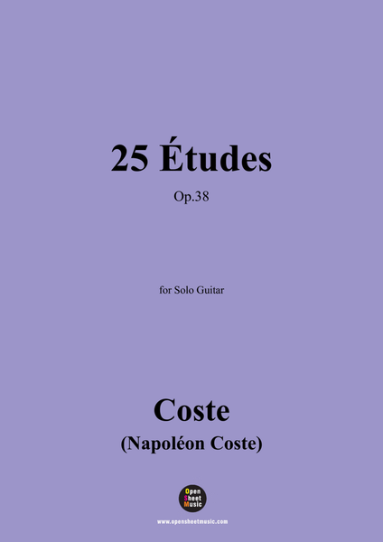 Coste-25 Études,Op.38,for Guitar image number null
