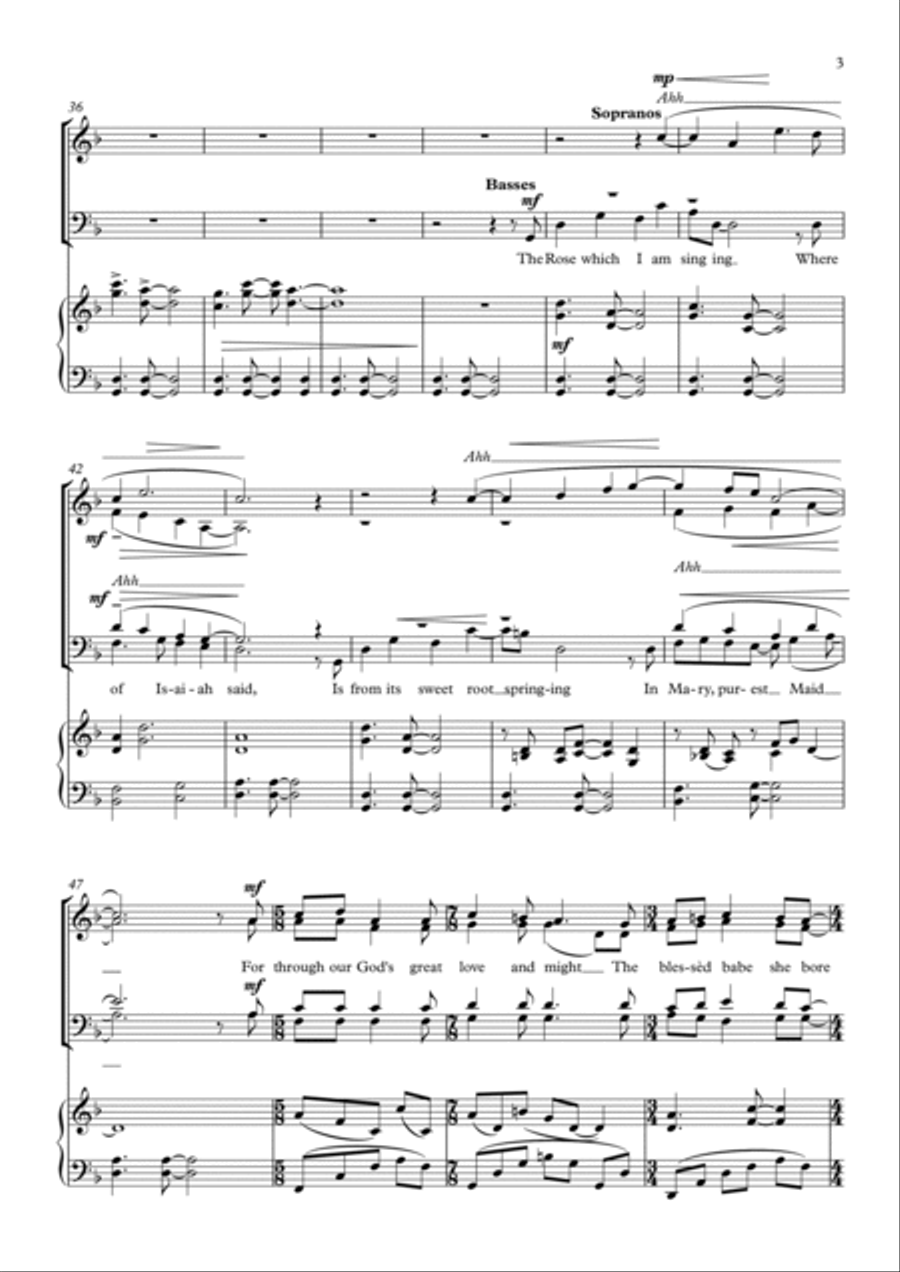 A Spotless Rose 4-Part scores gallery preview page 3