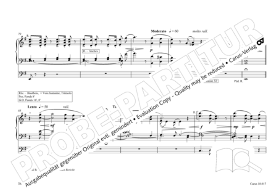 Tournemire: Funf Improvisationen fur Orgel solo Organ Solo scores gallery preview page 16