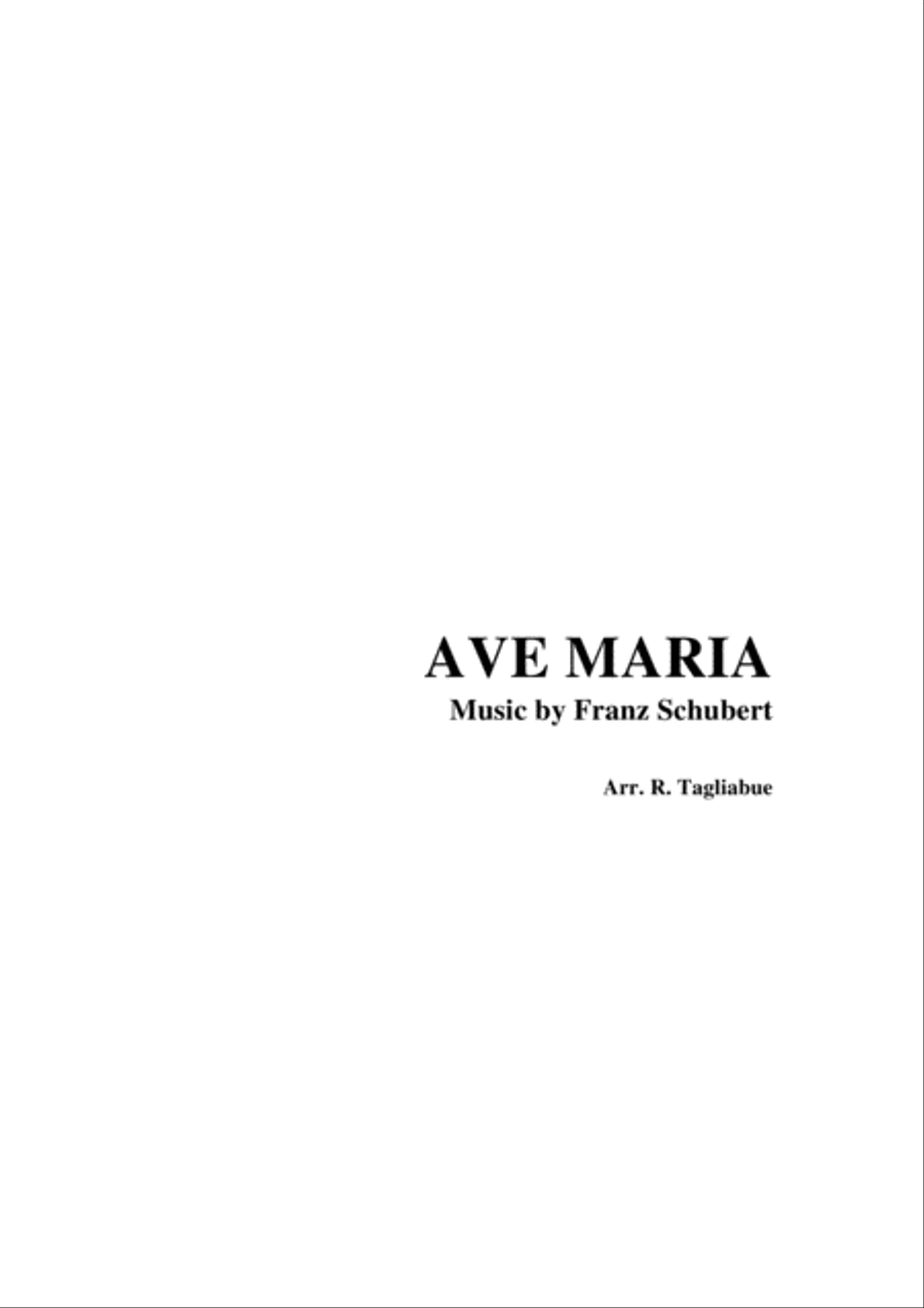 AVE MARIA by F. Schubert - Arr. for SATB Choir and Piano - Latin Lyrics AVE MARIA by F. Schubert - Arr. for SATB Choir and Piano - Latin Lyrics 4-Part scores gallery preview page 1