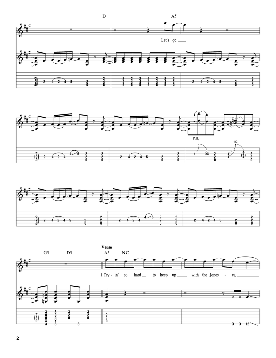 Decadence Dance Acoustic Guitar scores gallery preview page 2