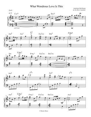 What Wondrous Love Is This - Celtic arr. for solo piano